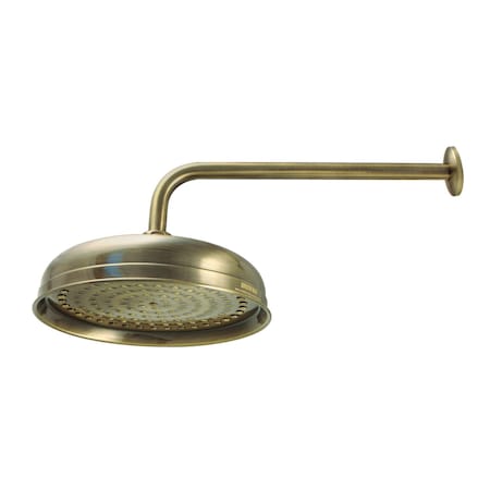 Showerscape K225K13 10-Inch Showerhead with 17-Inch Shower Arm, Antique Brass K225K13